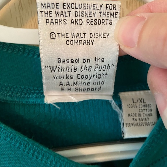 Vintage Disney Winnie the Pooh Tigger 90s Embroidered Henley Style Shirt Size XL - Picture 6 of 12